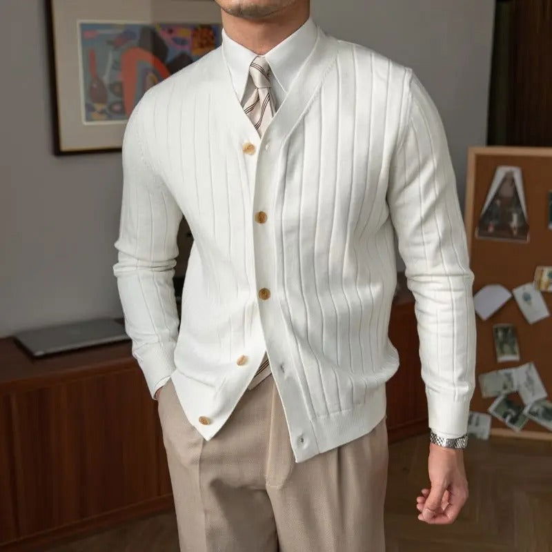 Ethan™ | Classic Ribbed Knit Cardigan - Meliorae