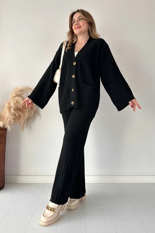 Celine™ - Ensemble deux pièces décontracté à fente chic