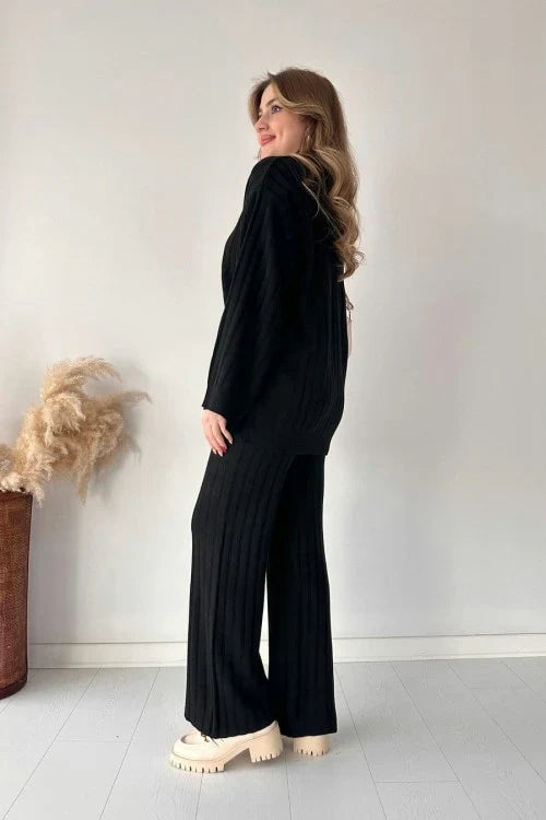 Celine™ - Ensemble deux pièces décontracté à fente chic