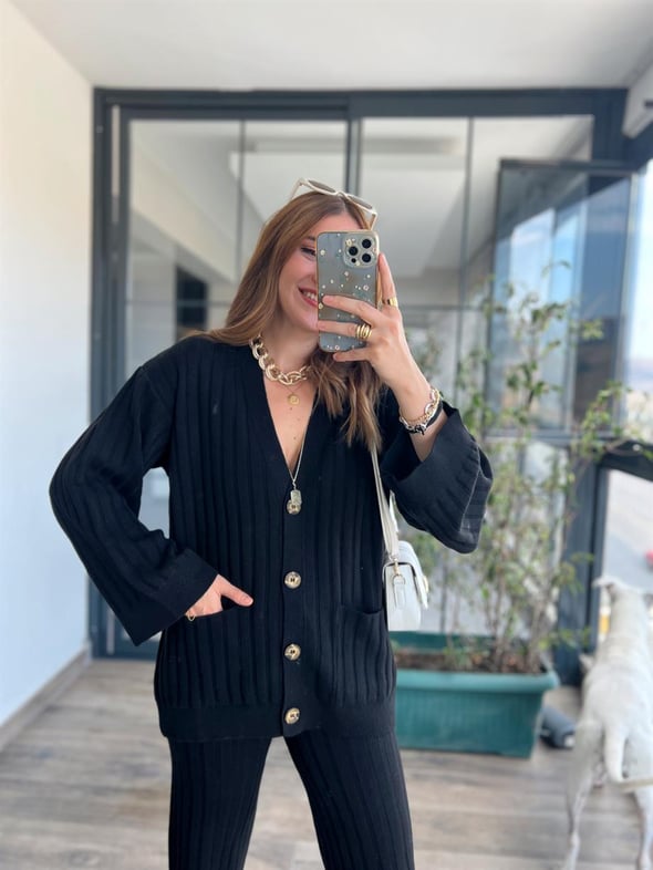 Celine™ - Ensemble deux pièces décontracté à fente chic