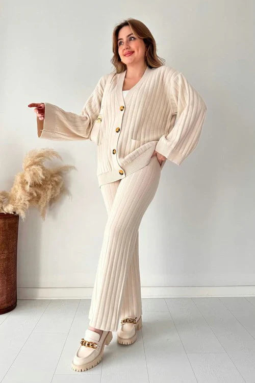 Celine™ - Ensemble deux pièces décontracté à fente chic